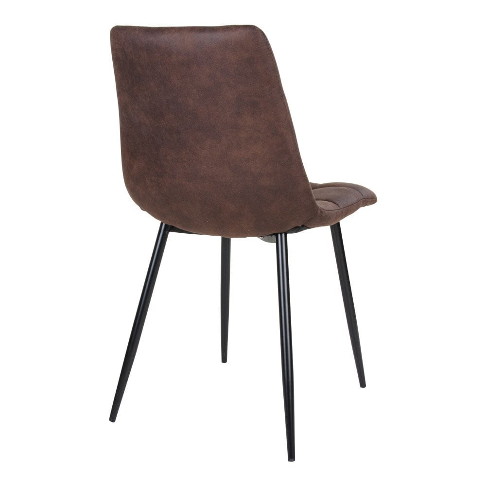 Eetkamerstoel Evan | Donkerbruin | Set van twee stuks