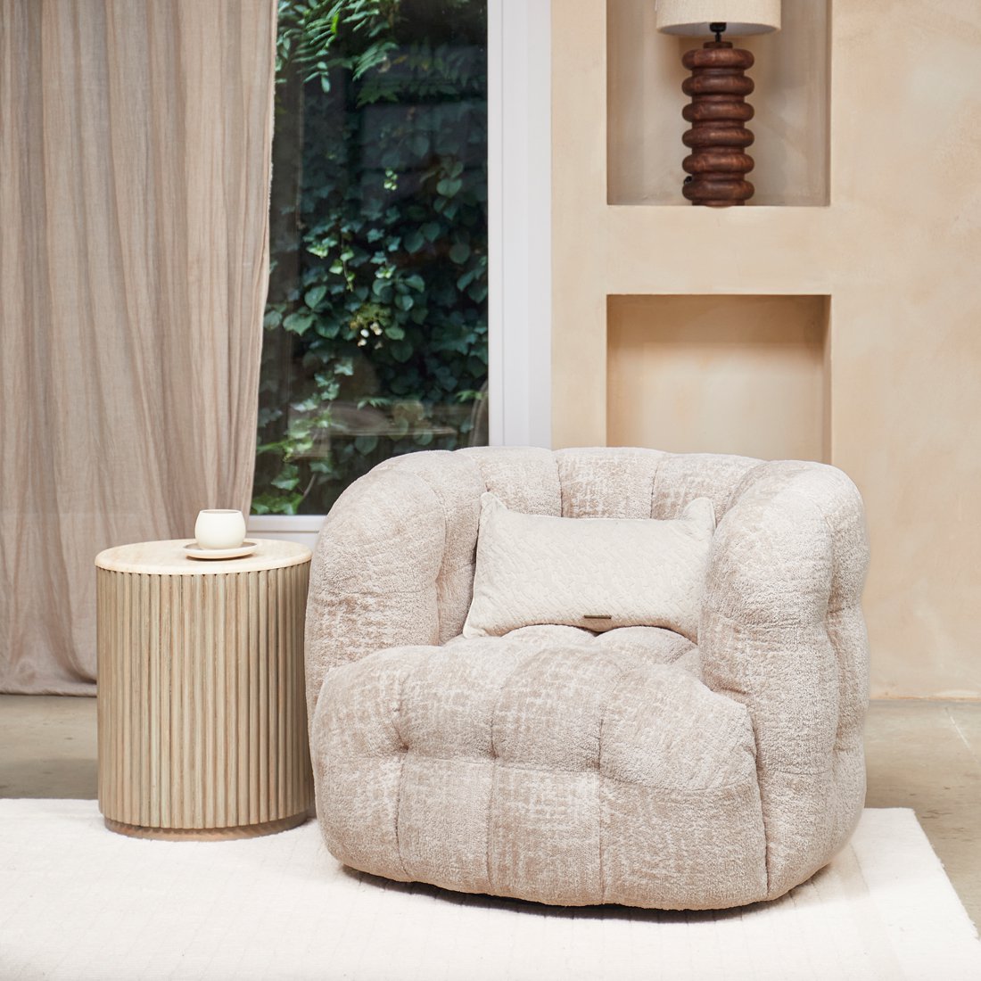 Arosa Swivel Armchair | Natural