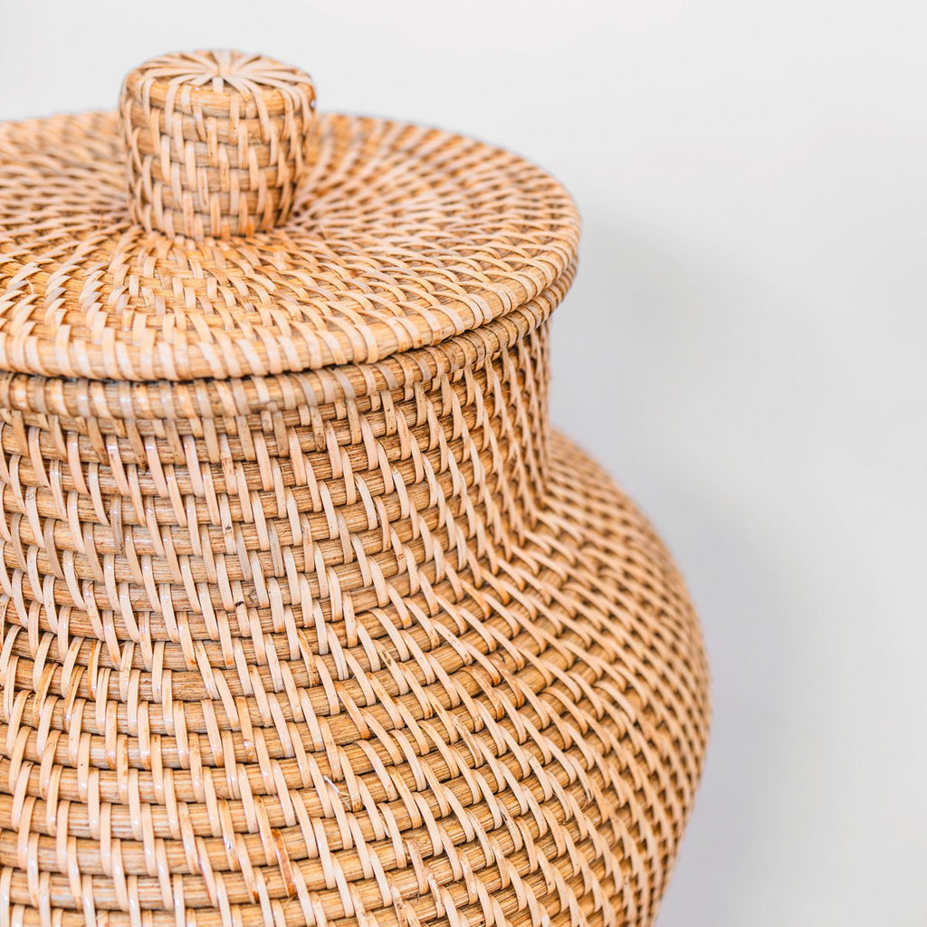 Vaas Rauwdesign gevlochten | bruin | 56x30 cm