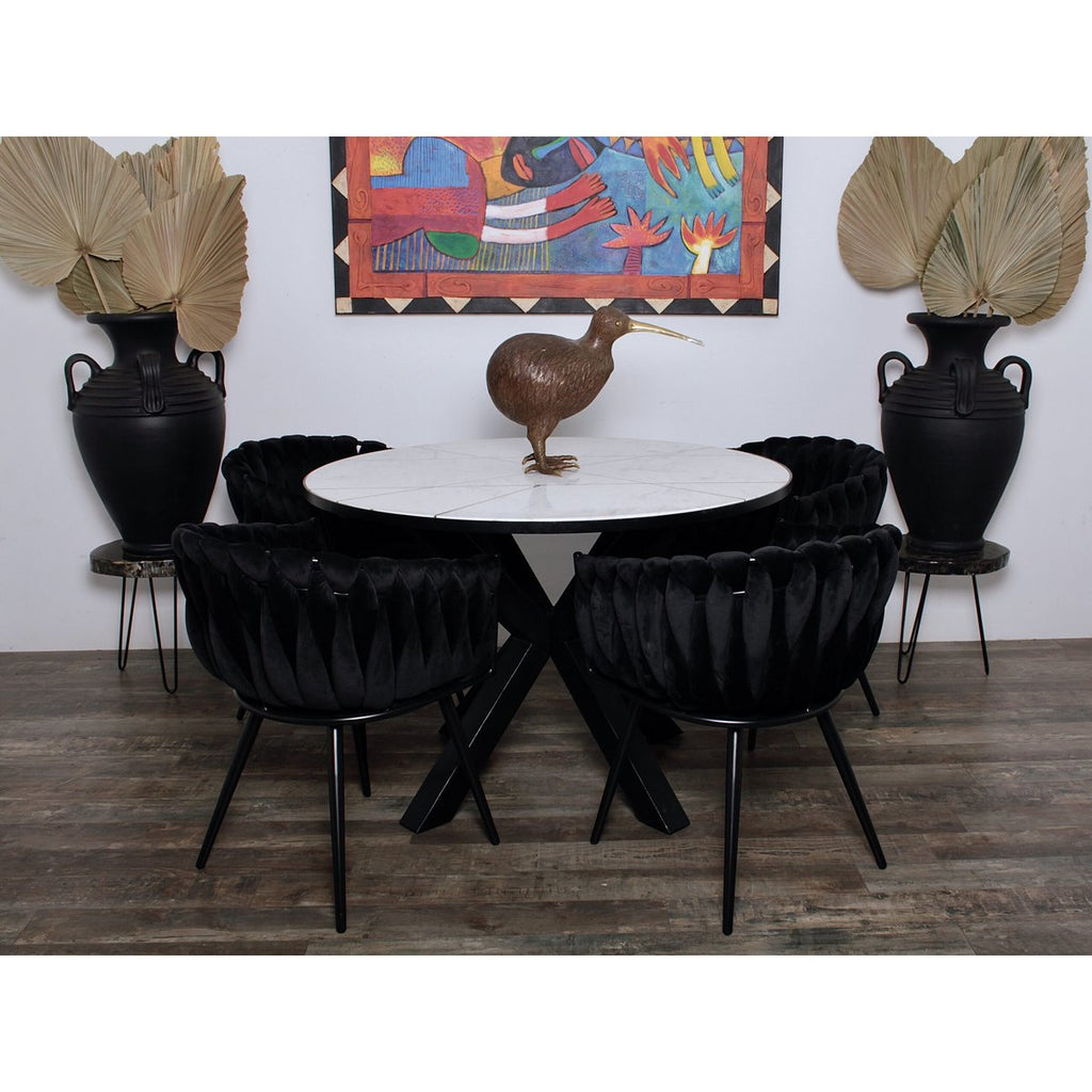 Eetkamerstoel Ethan | Zwart | Set van 2 stuks
