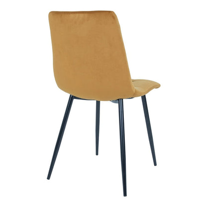 Eetkamerstoel Evan | Mosterdgeel | Set van twee stuks