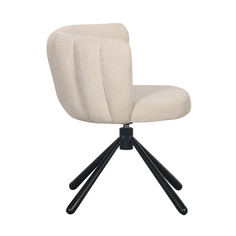 Eetkamerstoel Sarah | Beige | 360° roterend